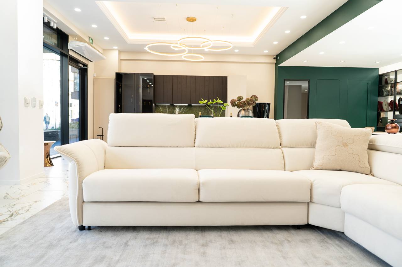 Modułowa sofa tapicerowana Morandi od Słynnego Franco Ferri z włoskiej kolekcji